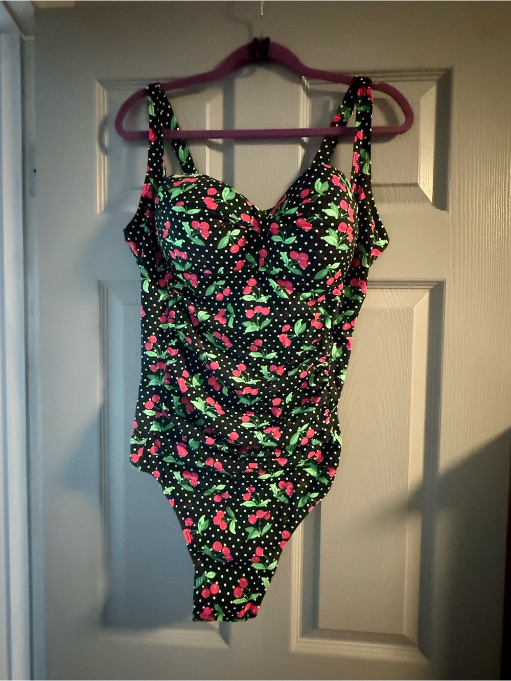 Betsey Johnson Black Swimsuit with red cherries 🍒